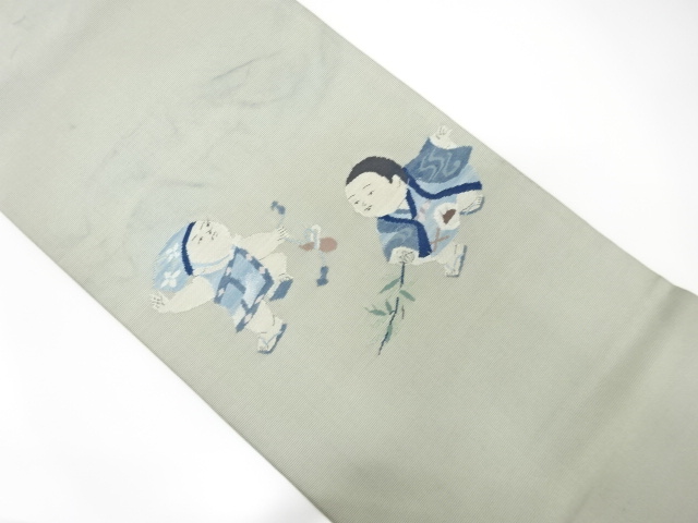 JAPANESE KIMONO / ANTIQUE FUKURO OBI / SILK / WOVEN GOSHO DOLL